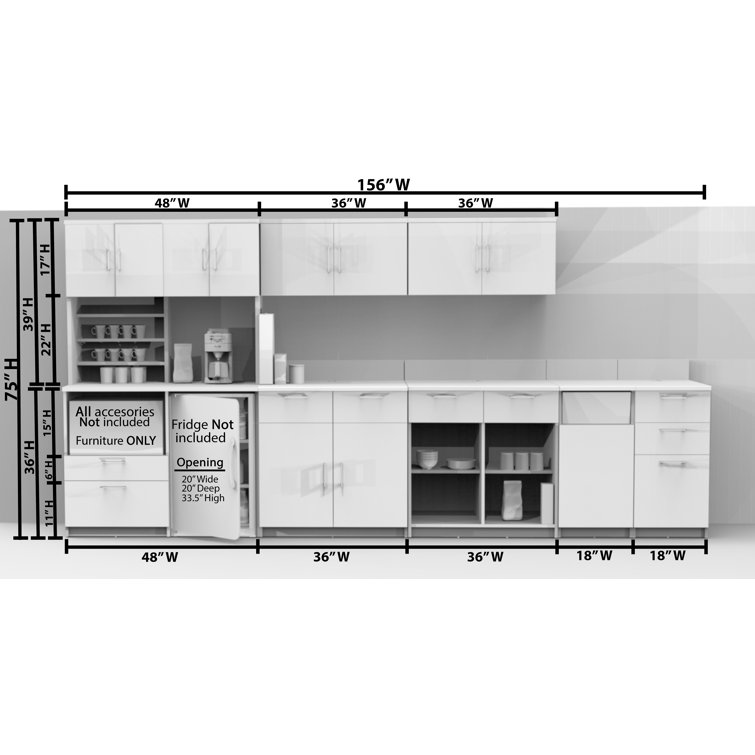 Breaktime Raised Panel 156'' W x 75'' H Brown Medium Density Fiberboard